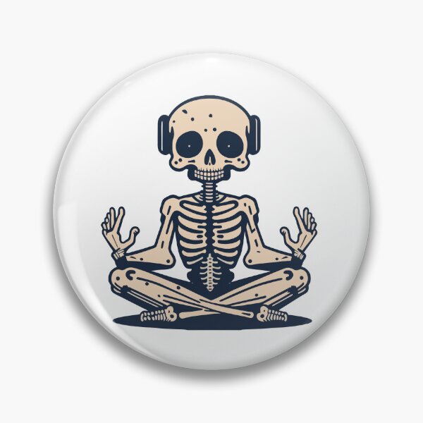 Item preview, Yoga meditating skeleton designed and sold by jkrphoto.
