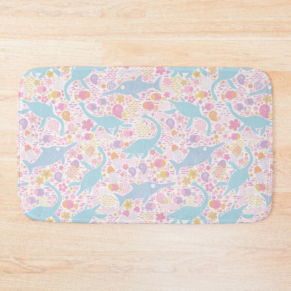 Item preview, Swimming with Plesiosaurs - pastel pink and orange - cute prehistoric animal design by Cecca Designs designed and sold by Cecca-Designs.