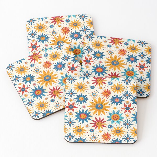 Item preview, Colorful Retro Flower Pattern designed and sold by ArtbyAiGallery.