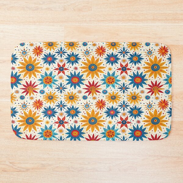 Item preview, Colorful Retro Flower Pattern designed and sold by ArtbyAiGallery.