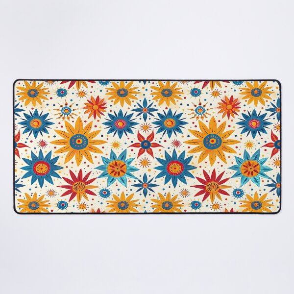 Item preview, Colorful Retro Flower Pattern designed and sold by ArtbyAiGallery.