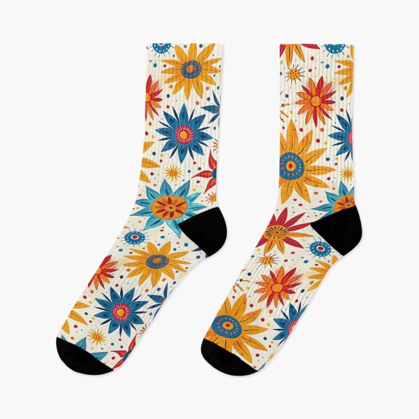 Item preview, Colorful Retro Flower Pattern designed and sold by ArtbyAiGallery.