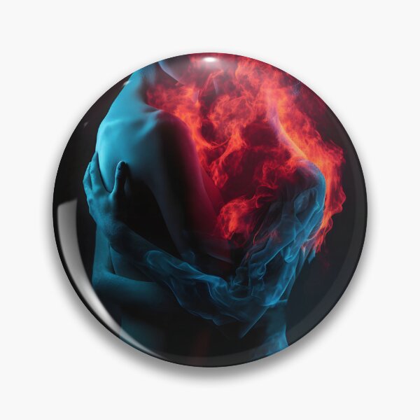 Item preview, Love flames donker Burnt Love designed and sold by DeMuurdecoratie.