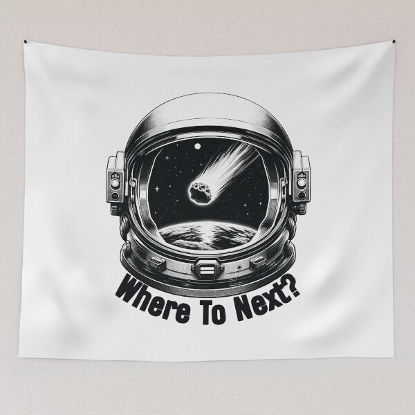 Item preview, Orbital Odyssey - Astronaut View with Earth and Meteor designed and sold by Ojtek86.