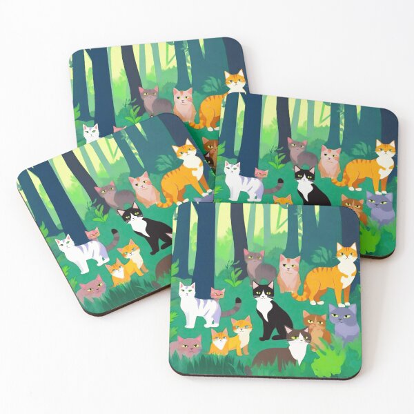 Item preview, Gang of Cats, Felines in the Forest   designed and sold by Marymarice.