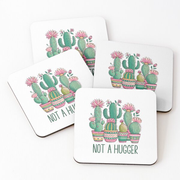 Item preview, Not A Hugger Cute Cacti designed and sold by HappyLifeCreate.