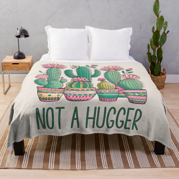 Item preview, Not A Hugger Cute Cacti designed and sold by HappyLifeCreate.