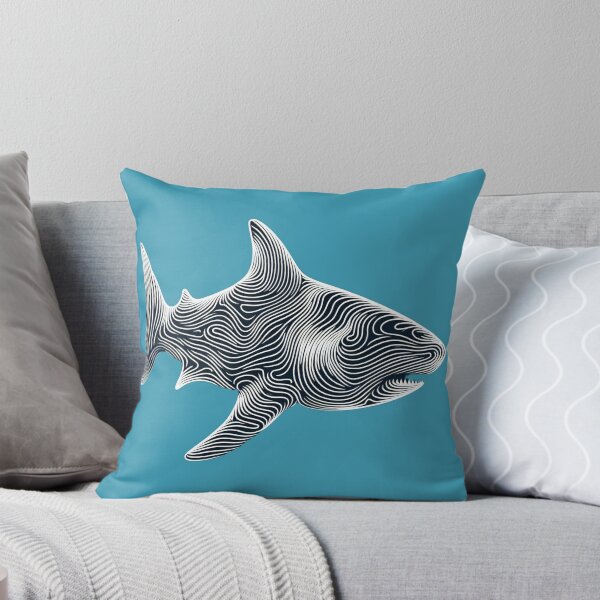 Item preview, Contours of the Deep Abstract Shark Design designed and sold by ArtComixHaven.