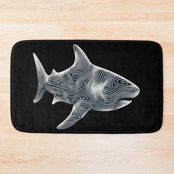 Item preview, Contours of the Deep Abstract Shark Design designed and sold by ArtComixHaven.