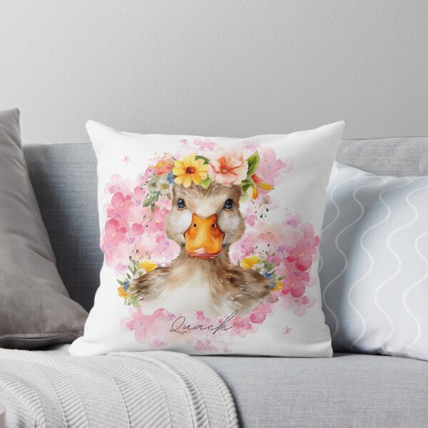 Item preview, Watercolor Spring Floral Cottagecore Duck  designed and sold by P3113creates.