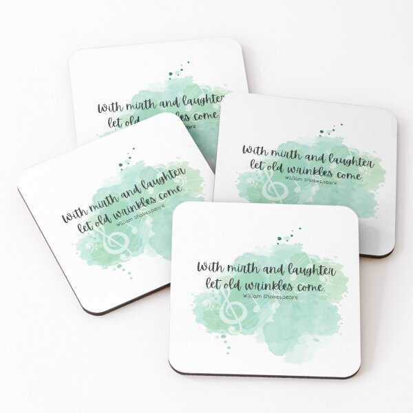 Item preview, Shakespeare Inspirational Birthday Quote Mirth and Laughter designed and sold by TheWriteHand.