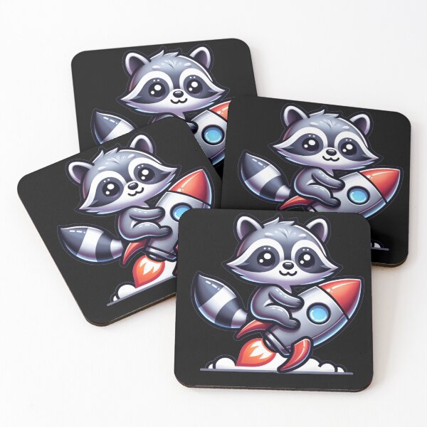 Item preview, Raccoon is riding rocket designed and sold by Shtex.