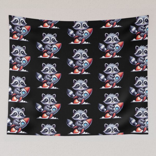Item preview, Raccoon is riding rocket designed and sold by Shtex.