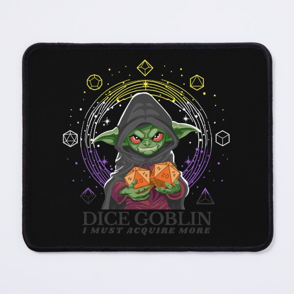 Item preview, Dice Goblin Must Acquire More - Nonbinary Flag designed and sold by Geobat.