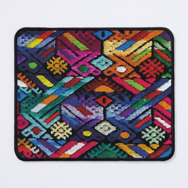 Item preview, Maximalist decor vibrant embroidery mexican textile multicolor poncho fabric dopamine decor designed and sold by T-Mex.