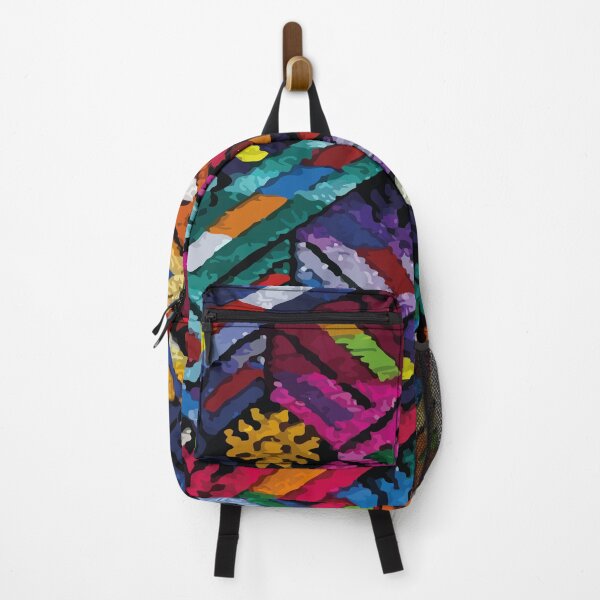 Item preview, Maximalist decor vibrant embroidery mexican textile multicolor poncho fabric dopamine decor designed and sold by T-Mex.