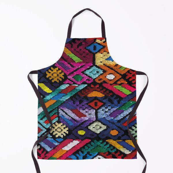 Item preview, Maximalist decor vibrant embroidery mexican textile multicolor poncho fabric dopamine decor designed and sold by T-Mex.