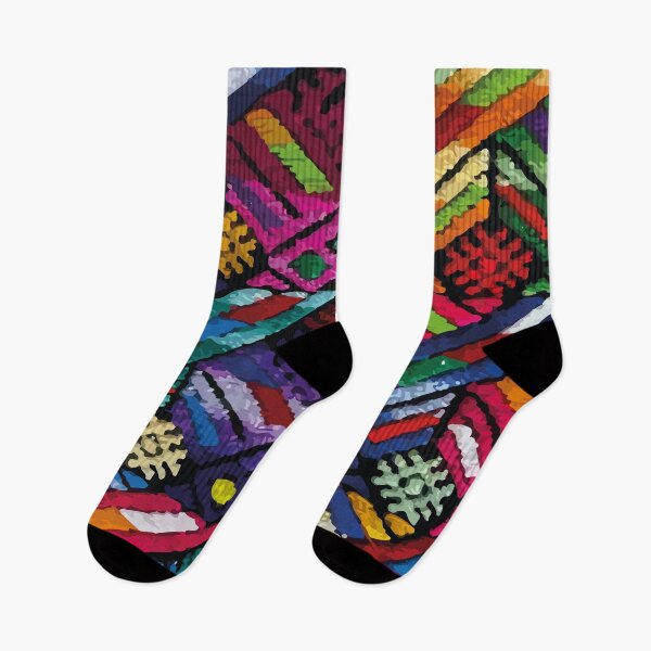 Item preview, Maximalist decor vibrant embroidery mexican textile multicolor poncho fabric dopamine decor designed and sold by T-Mex.