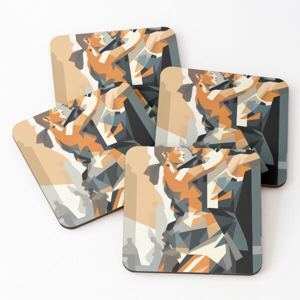 Item preview, Romantic dance Dynamics in Orange designed and sold by DeMuurdecoratie.