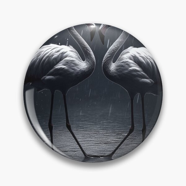 Artikelvorschau, Flamingos Interplay in the Rain entworfen und verkauft von DeMuurdecoratie.