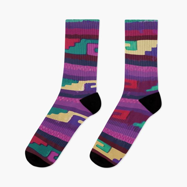 Aperçu de l'œuvre Tissu mexicain oaxaca art populaire vibrant décor de dopamine violet créée et vendue par T-Mex.