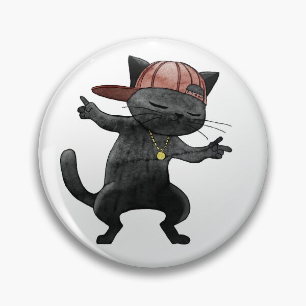 Item preview, Black cat dancing hip hop designed and sold by Znikoma.