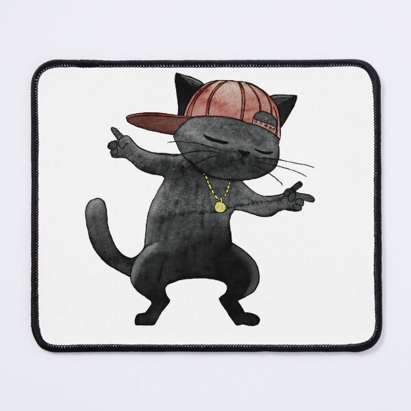 Item preview, Black cat dancing hip hop designed and sold by Znikoma.