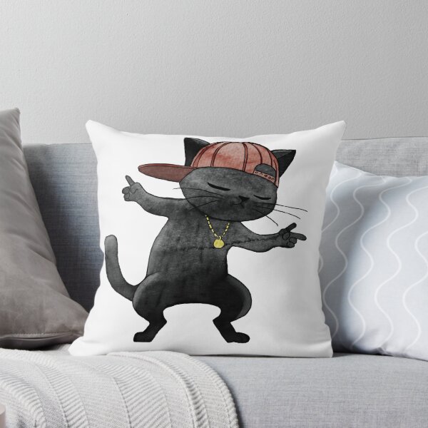 Item preview, Black cat dancing hip hop designed and sold by Znikoma.