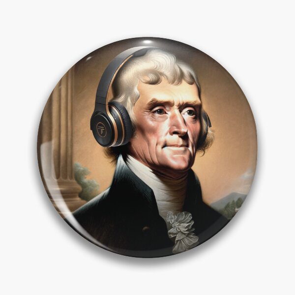 Item preview, Thomas Jefferson with Headphones designed and sold by Lane L. Mälkin Design.