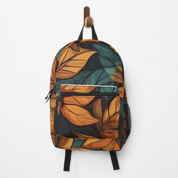 Item preview, Orange Green Leaves Cottagecore Seamless Pattern designed and sold by momosstyle.