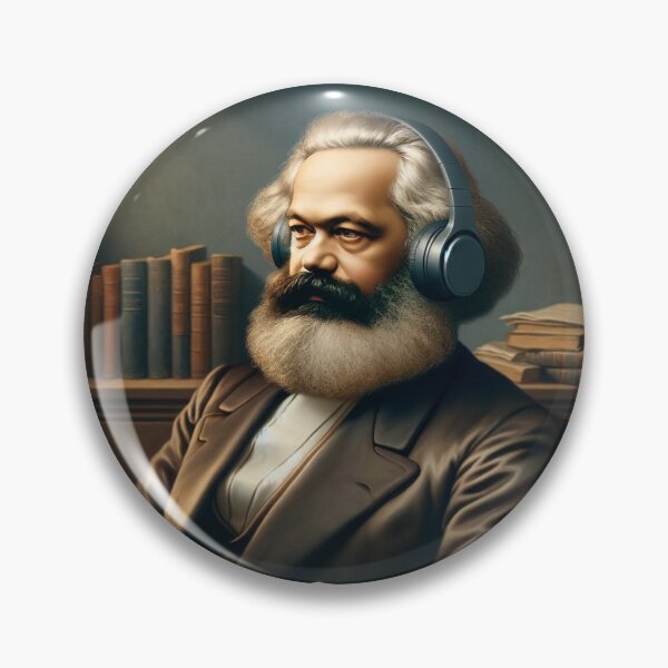 Item preview, Karl Marx with Headphones designed and sold by Lane L. Mälkin Design.