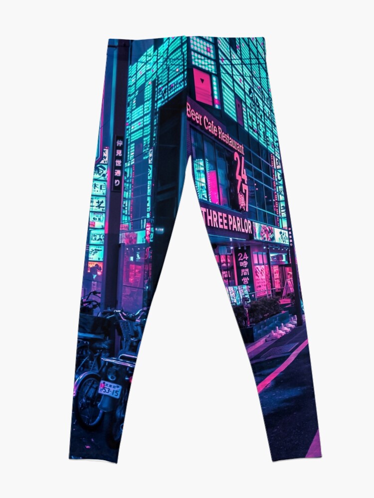 Alternate view of Tokyo - A Neon Wonderland Leggings