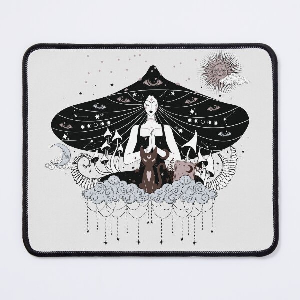 Item preview, Mushroom Witch in a huge mushroom hat designed and sold by MonochromeEcho.