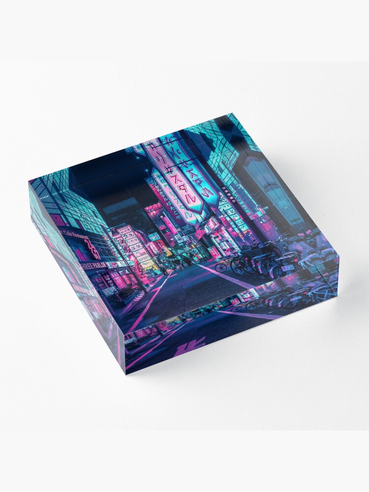 Alternate view of Tokyo - A Neon Wonderland Acrylic Block