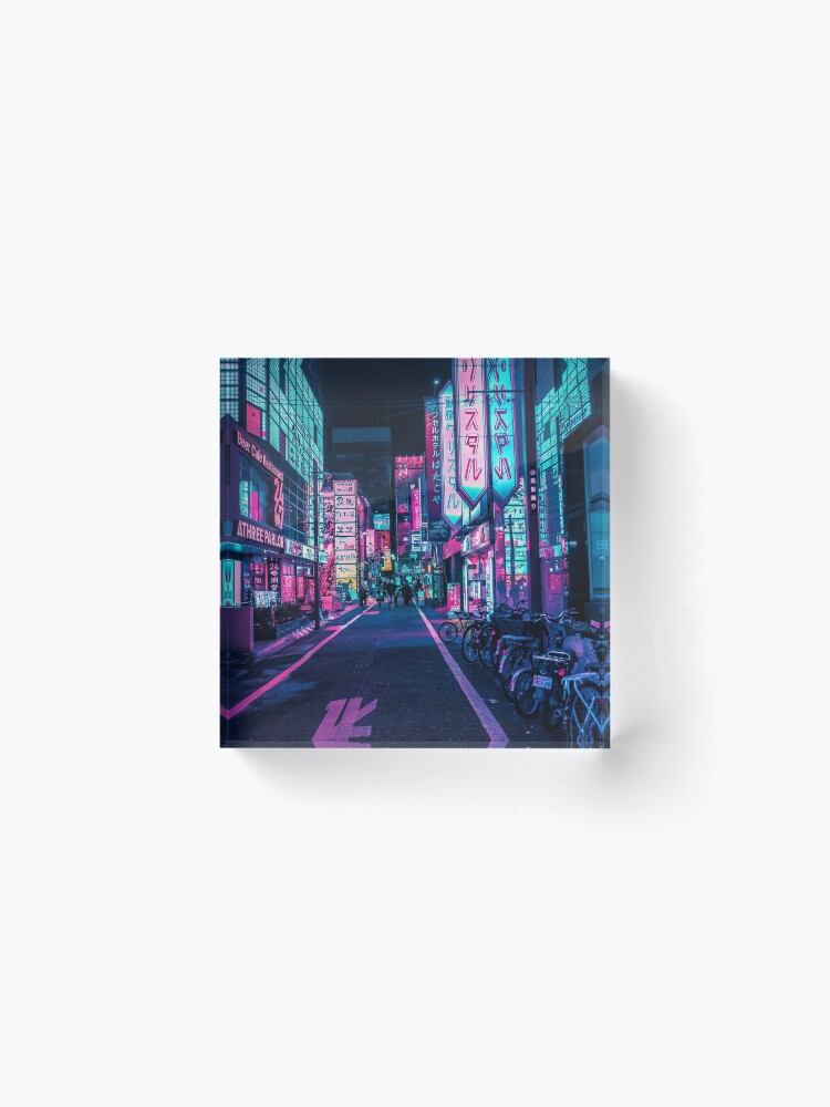 Alternate view of Tokyo - A Neon Wonderland Acrylic Block