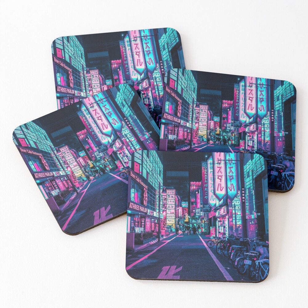 Tokyo - A Neon Wonderland Coasters (Set of 4)