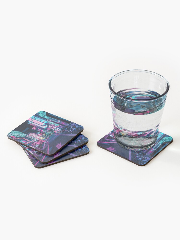 Alternate view of Tokyo - A Neon Wonderland Coasters (Set of 4)