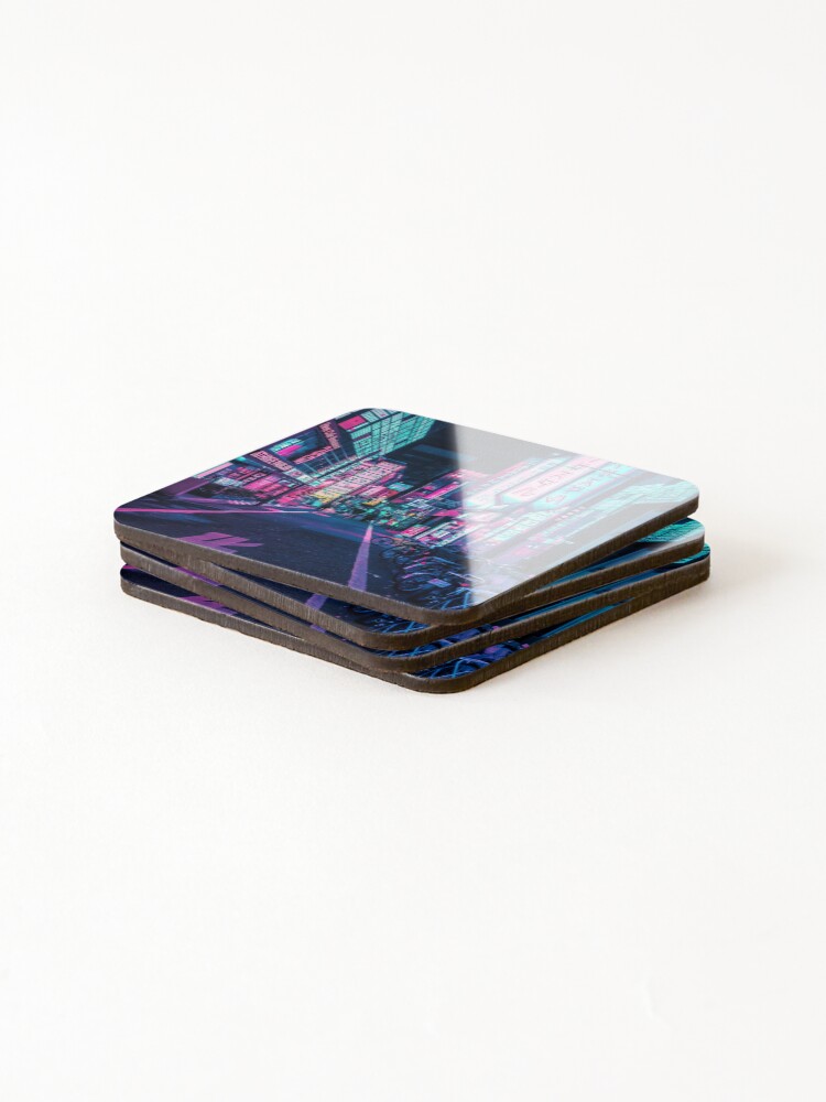 Alternate view of Tokyo - A Neon Wonderland Coasters (Set of 4)