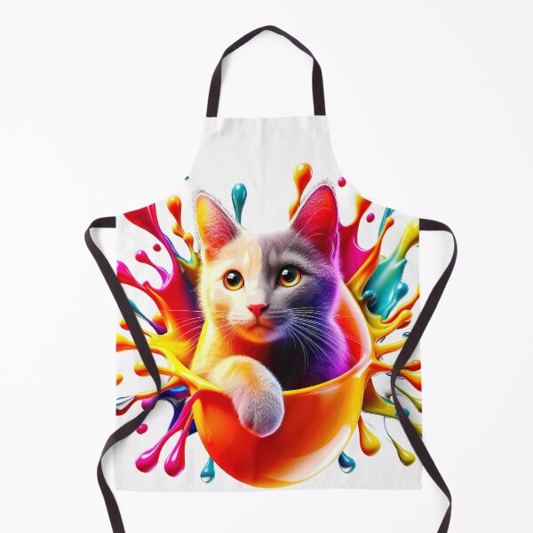 Item preview, Cute Kitty Cat In Splash Vibrant Colored Paint  designed and sold by Tamer ⭐⭐⭐⭐⭐.