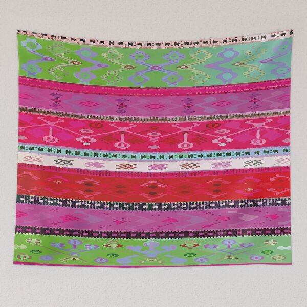 Item preview, Mexican poncho blanket magenta green serape dopamine decor designed and sold by T-Mex.