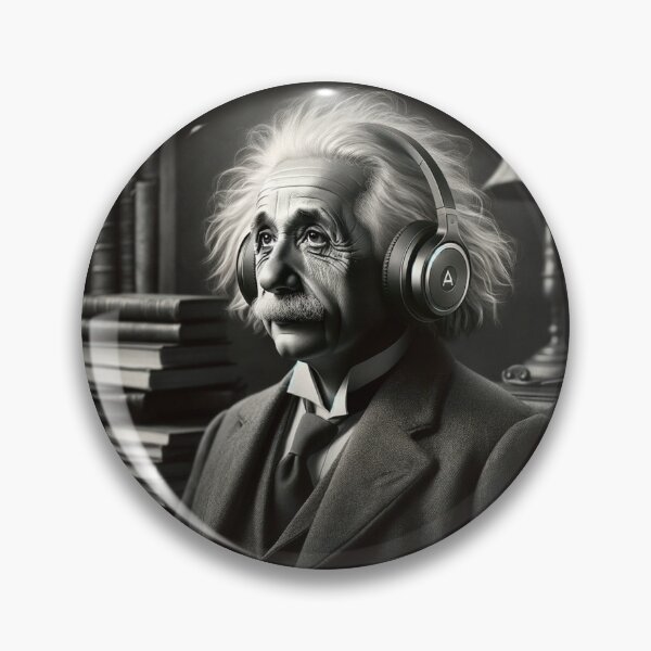 Item preview, Albert Einstein with Headphones designed and sold by Lane L. Mälkin Design.