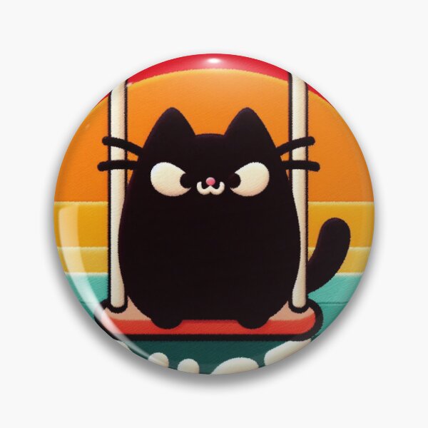 Item preview, Cute Black Cat on Swing designed and sold by GALUMARKET.