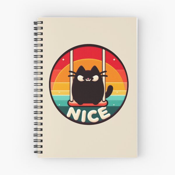 Item preview, Cute Black Cat on Swing designed and sold by GALUMARKET.