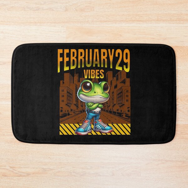 Item preview, February 29 Vibes Funny Cute Cool Frog Feb 29th February February 29th City Vibes Mood Leap Year Birthday Leap Year Leap Day designed and sold by CarantinedChaos.