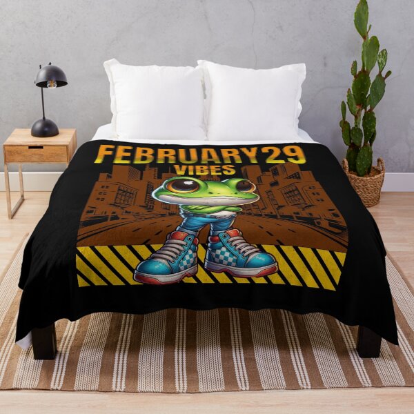 Item preview, February 29 Vibes Funny Cute Cool Frog Feb 29th February February 29th City Vibes Mood Leap Year Birthday Leap Year Leap Day designed and sold by CarantinedChaos.
