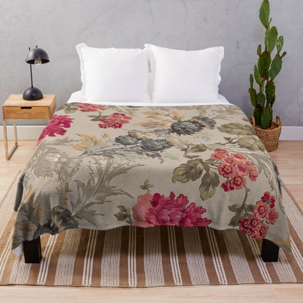 Item preview, Beige Red Flowers Cottagecore Seamless Pattern designed and sold by momosstyle.