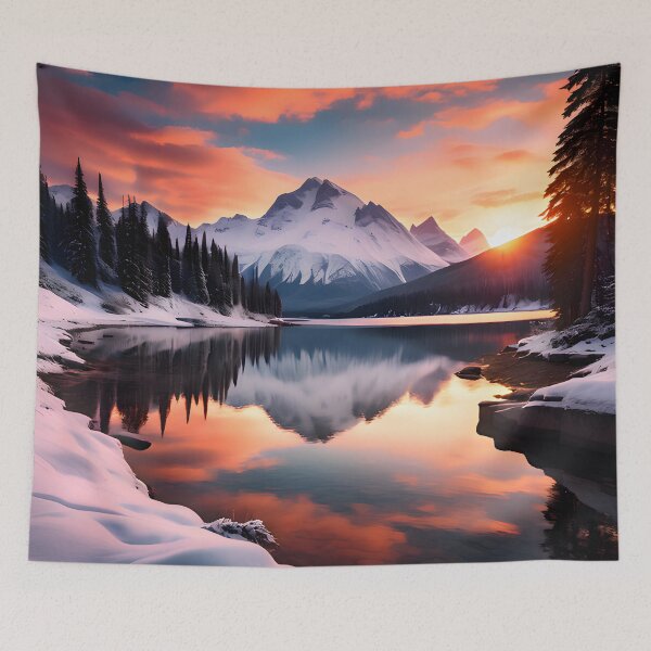 Item preview, Serene Landscape - Mountains Sunset  designed and sold by Serenitia.