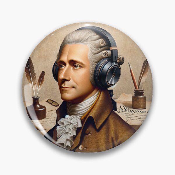 Item preview, Alexander Hamilton with Headphones designed and sold by Lane L. Mälkin Design.