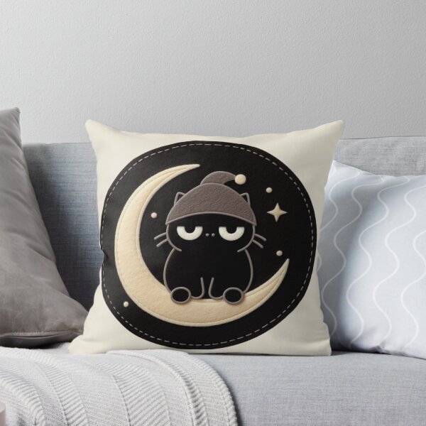 Item preview, Lindo gato negro kawaii en la luna designed and sold by GALUMARKET.