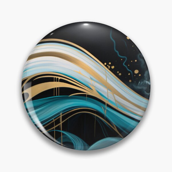 Artikelvorschau, Blue gold Dance of the Golden Waves entworfen und verkauft von DeMuurdecoratie.